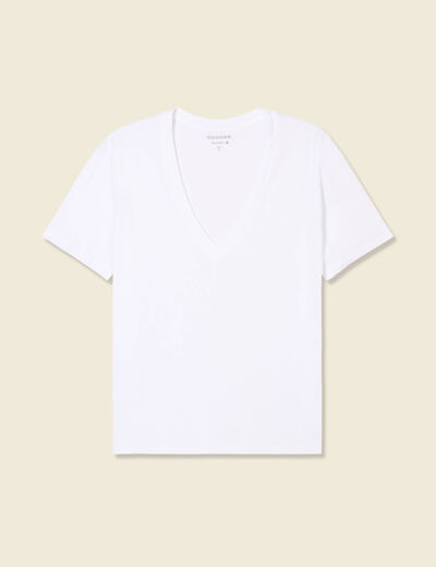 T-shirt manches courtes blanc femme