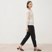 Blouse droite col bateau dentelle ivoire femme