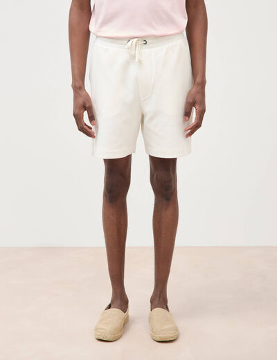 Short jogpant ecru homme