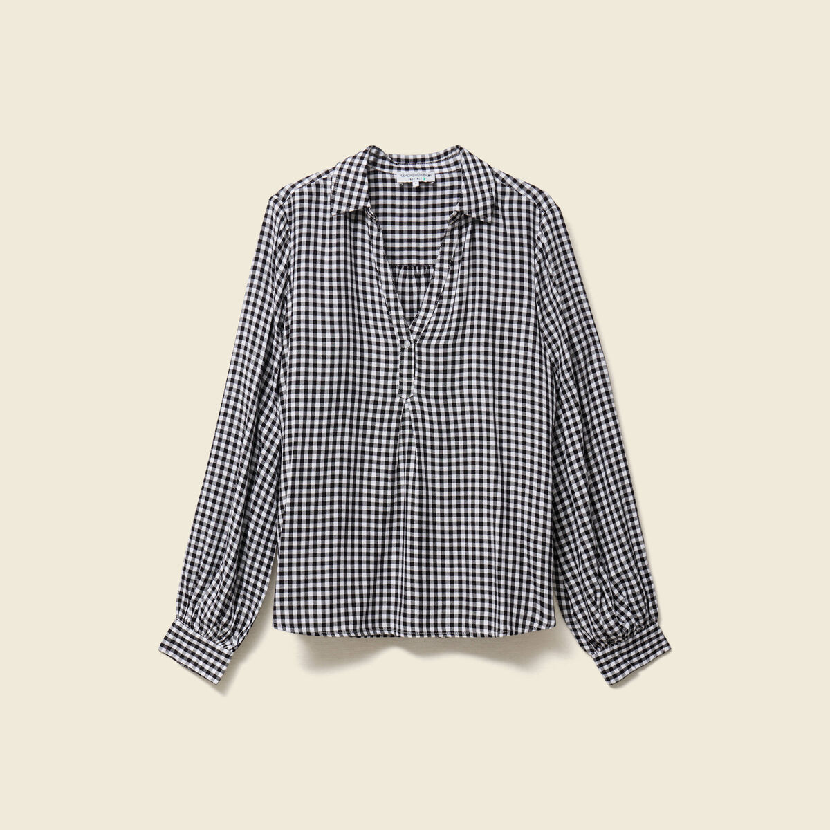 Blouse manches longues noir femme
