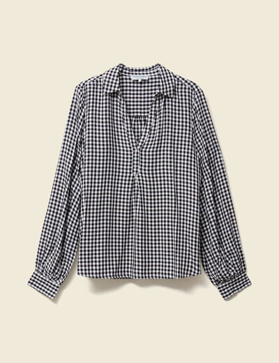Blouse manches longues noir femme