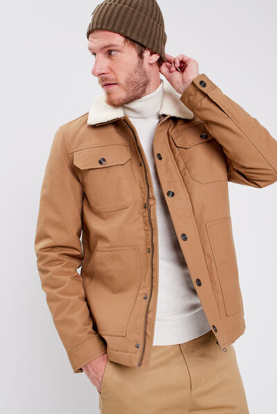 Blouson éco-responsable vert kaki homme