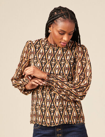 Blouse éco-responsable camel femme