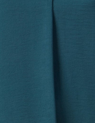Blouse manches longues bleu canard femme