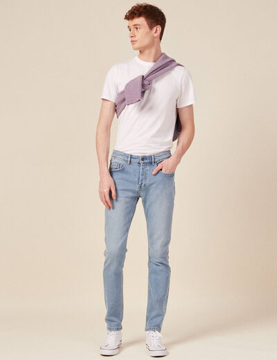 Jeans slim 5 poches denim used homme