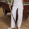 Pantalon coupe regular ecru femme