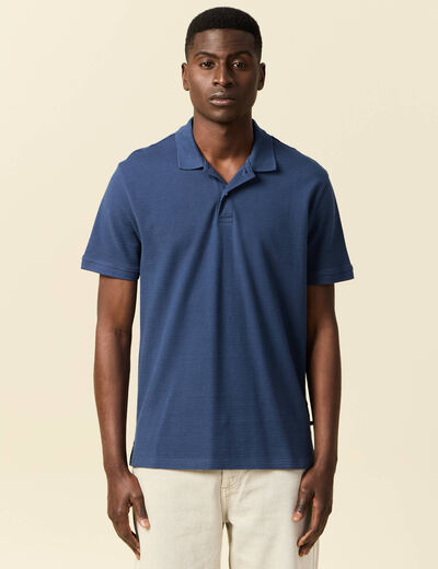 Polo éco-responsable bleu foncé homme