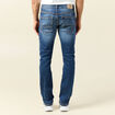 Jeans straight 5 poches denim stone homme