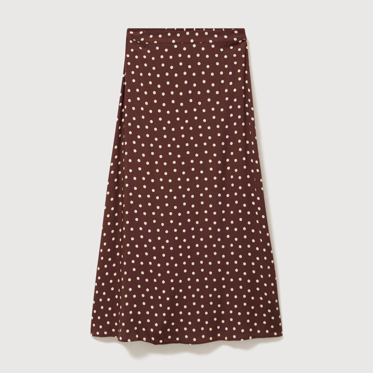 Jupe fluide marron femme