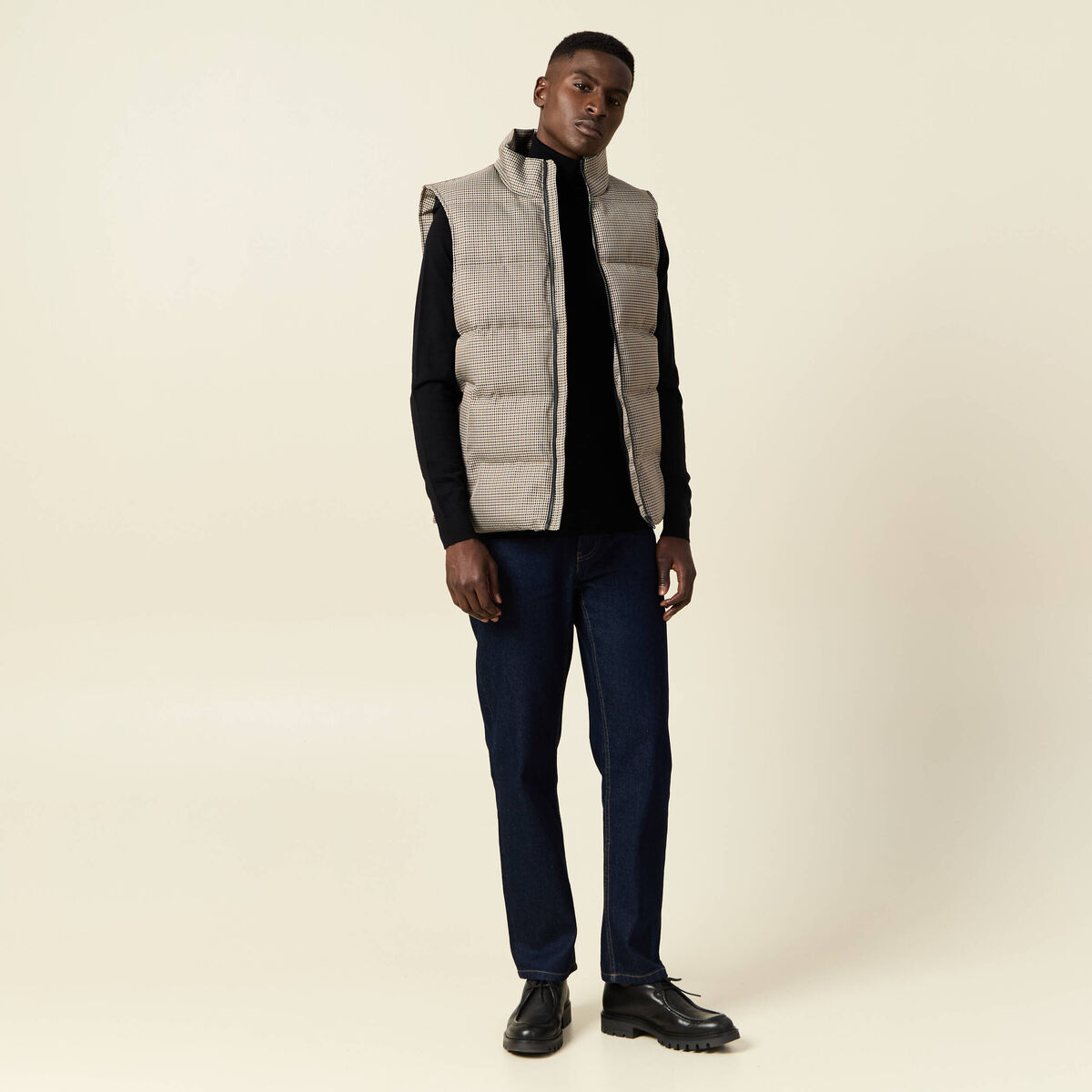 Doudoune sans manches camel homme