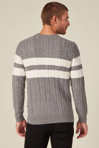 Pull éco-responsable gris foncé homme