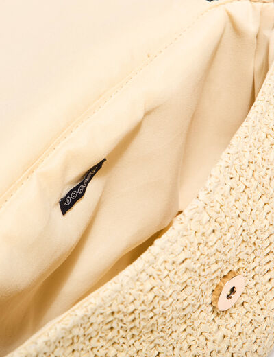 Sac tressé sable femme