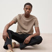 T-shirt manches courtes taupe homme