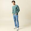 Pull éco-responsable vert foncé homme