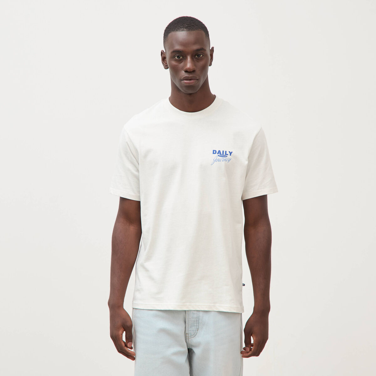 T-shirt en coton gris clair homme