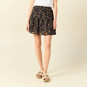 jupe evasee fluide volantee multicolore femme Jupe évasée fluide volantée multicolore femme