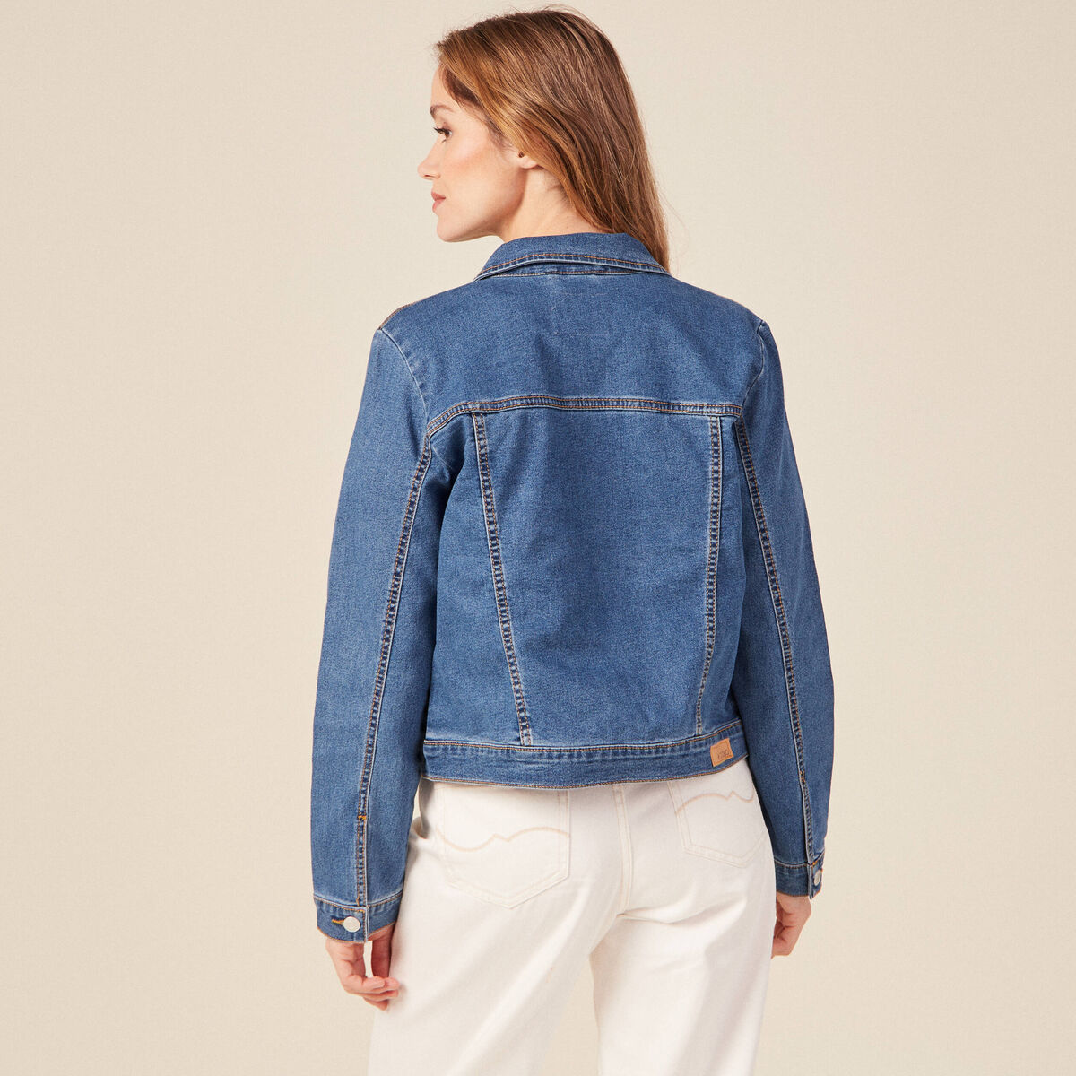 Veste en jean éco-responsable denim stone femme