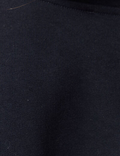 Sweat oversize col v manches longues bleu fonc&eacute; femme
