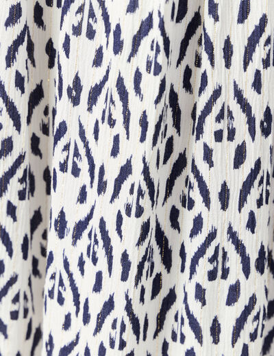 Robe longue évasée fluide bleu femme