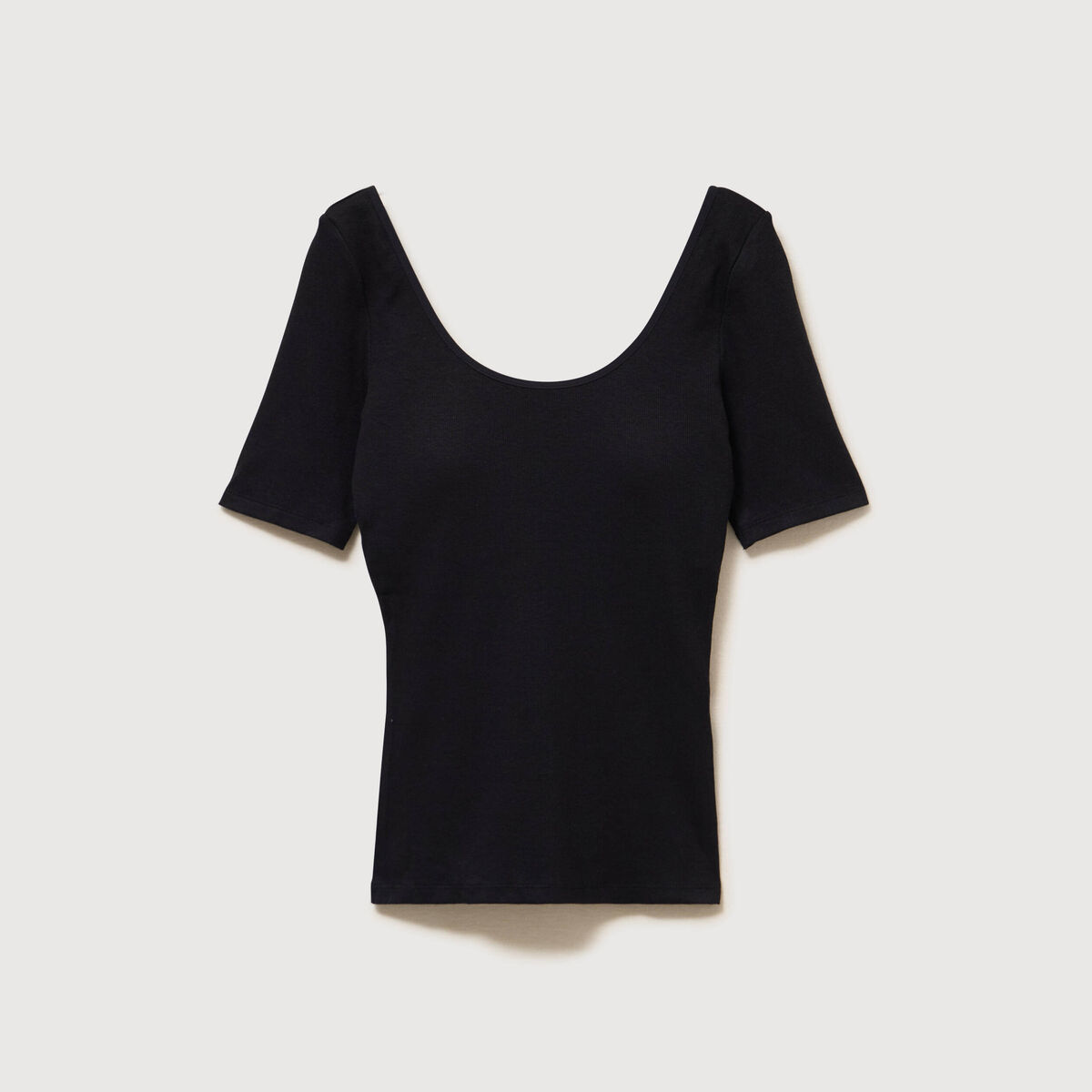 T-shirt ajust&eacute; avec brassi&egrave;re int&eacute;gr&eacute;e noir femme