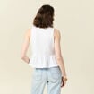 Blouse sans manches blanc femme