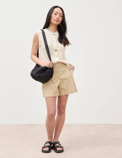 Short taille standard marron clair femme