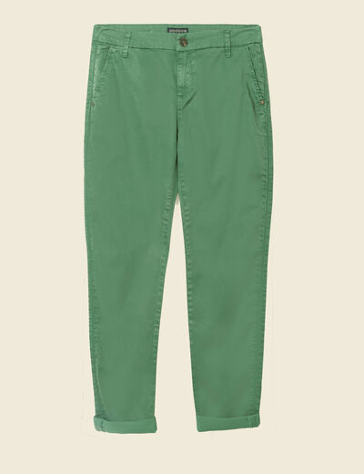 Pantalon chino Instinct vert femme