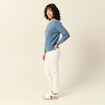 Pull manches longues bleu clair femme