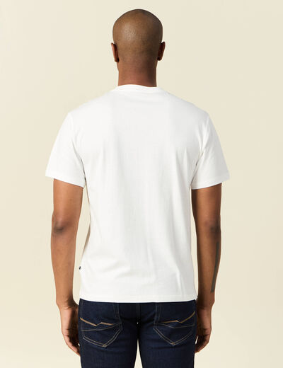 T-shirt manches courtes ecru homme