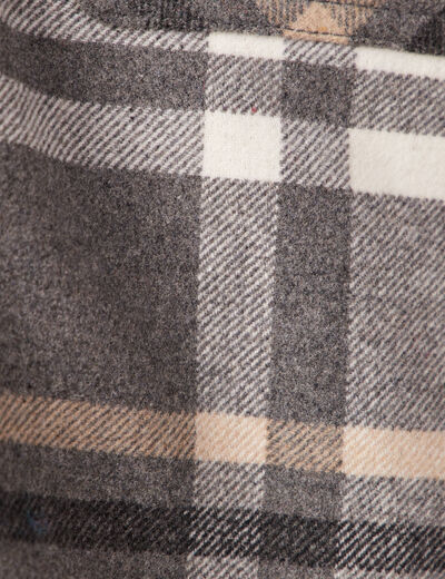 Surchemise &agrave; capuche manches longues gris fonc&eacute; homme