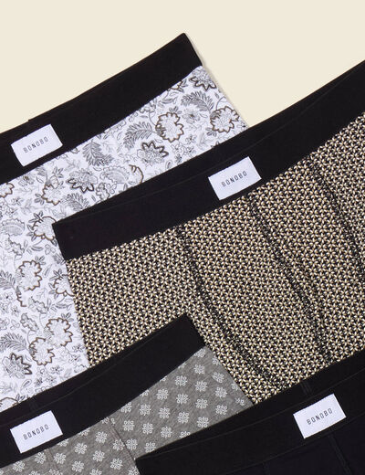 Lot 4 boxers prune homme