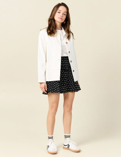 Jupe-short droite noir femme