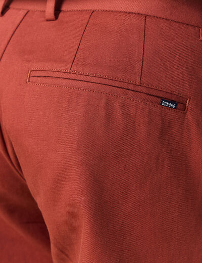 Bermuda droit marron cognac homme