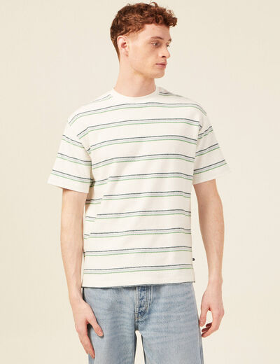 T-shirt manches courtes ecru homme