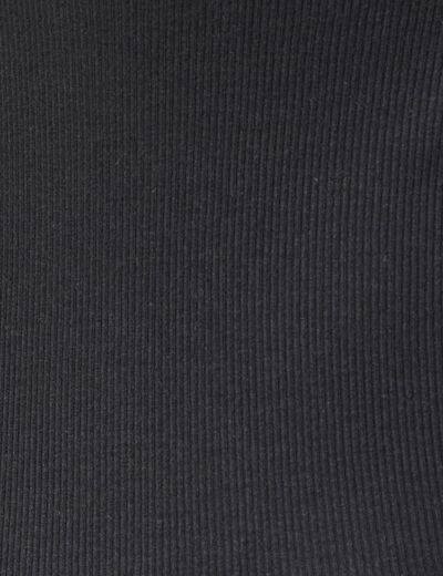 T-shirt côtelé éco-responsable noir femme