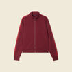 Gilet manches longues zippé prune femme