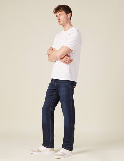Jeans regular 5 poches denim brut homme