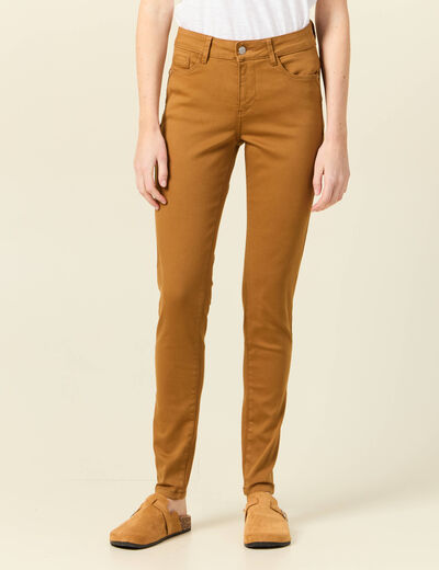 Pantalon Audrey - skinny push up marron femme
