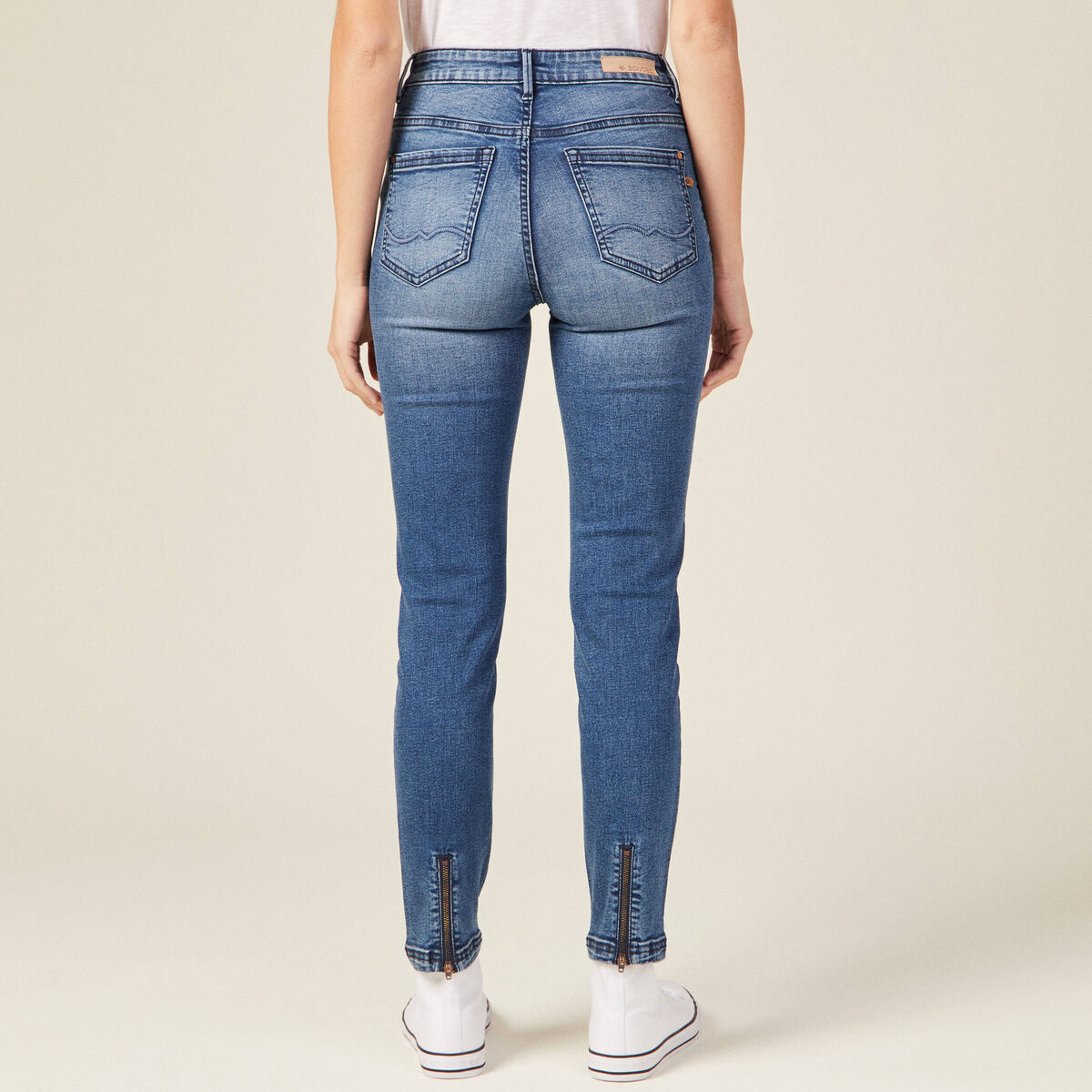 Jeans slim éco-responsable denim stone femme
