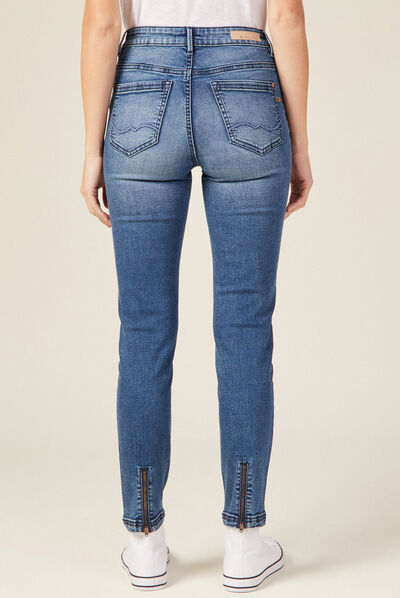 Jeans slim éco-responsable denim stone femme