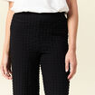 Pantalon loose taille haute fluide noir femme