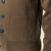 Gilet manches longues vert kaki homme