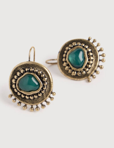 Boucles d'oreilles camel femme