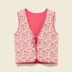 Gilet r&eacute;versible droit sans manches multicolore femme