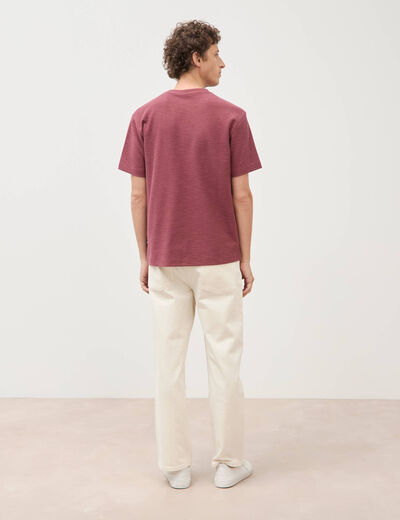 T-shirt manches courtes vieux rose homme