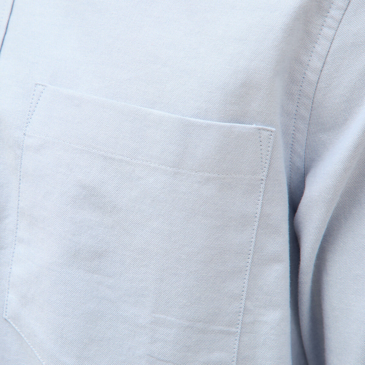Chemise manches longues col am&eacute;ricain bleu gris homme