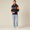 Sweat à capuche bleu marine homme