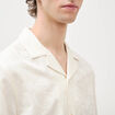 Chemise boyfriend manches courtes ecru homme