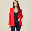 Veste esprit blazer cintrée rouge foncé femme