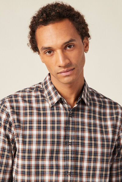 Chemise manches longues ecru homme